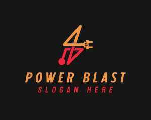 Power Electric Plug logo design