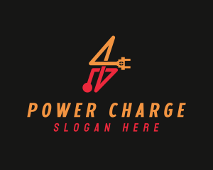 Power Electric Plug logo design