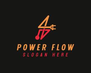 Power Electric Plug logo design