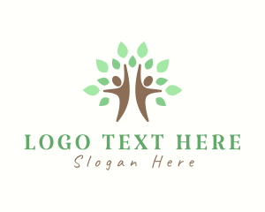 Tree Trunk - Nature People Tree logo design