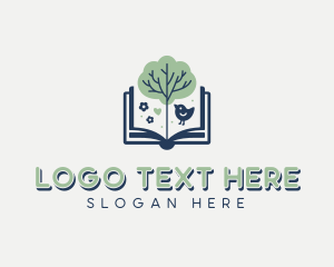 Learning - Educational Nature Book logo design