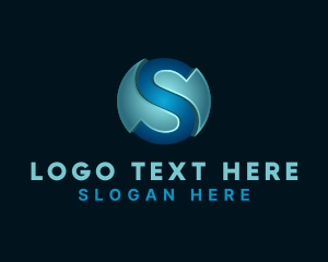 Telecommunications - 3D Generic Letter S logo design