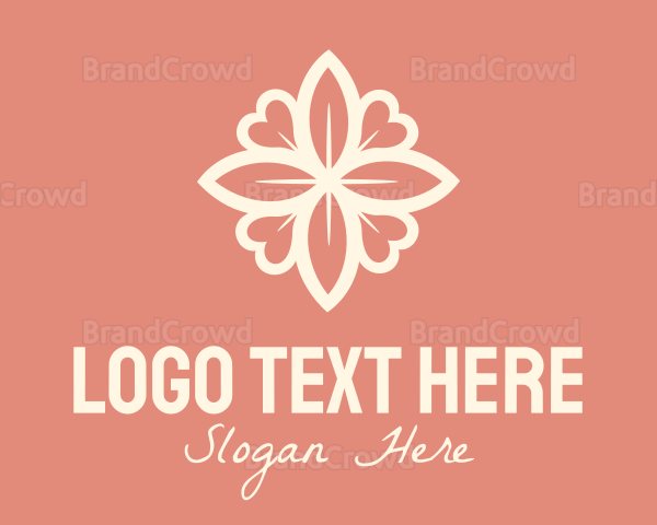 Floral Heart Decoration Logo