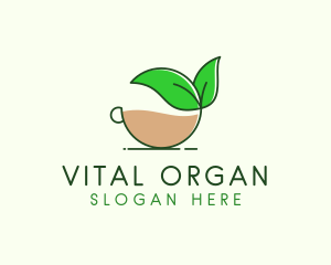 Organic Tea Cup logo design