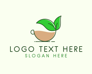Herb - Organic Tea Cup logo design