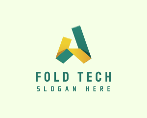 Fold - Tape Fold Letter A logo design