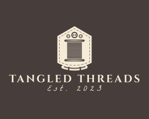 Pocket Stitch Button Thread logo design