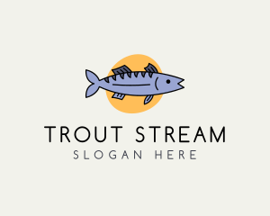 Trout - Sea Bass Fish logo design