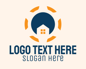 Home Property - House Steering Wheel logo design