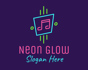 Neon - Neon Musical Notes logo design