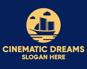 Films - Boat Filmstrip Video logo design