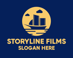 Documentary - Boat Filmstrip Video logo design