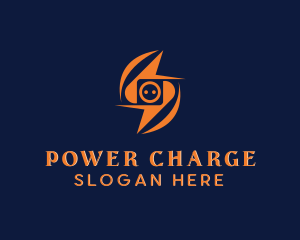 Power Socket Lightning logo design