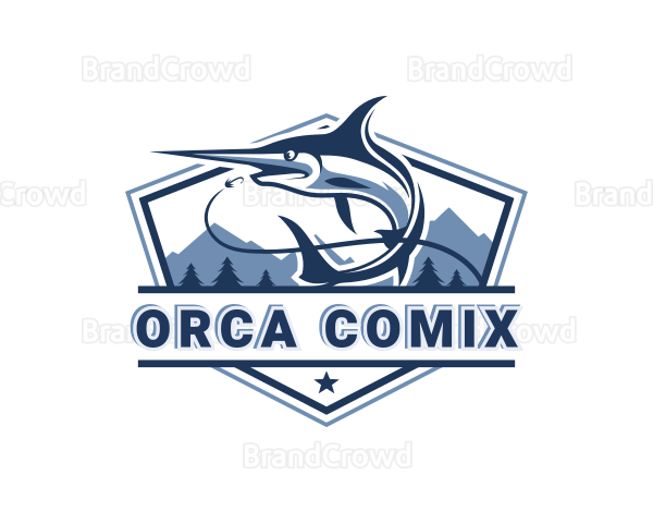 Fishing Seafood Restaurant Logo