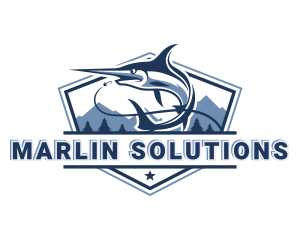 Marlin - Fishing Seafood Restaurant logo design