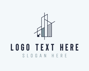 Structure - Blueprint Architecture Structure logo design