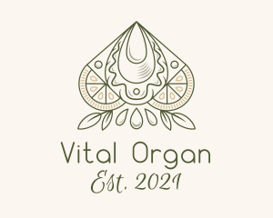 Organic Lemon Oil Droplet logo design