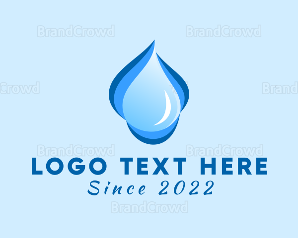 Liquid Water Droplet Logo