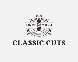 Barber Shop - Elegant Barber Haircut logo design