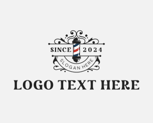 Elegant Barber Haircut Logo