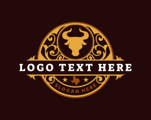 Horn - Bull Farm Livestock logo design
