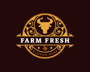 Bull Farm Livestock logo design