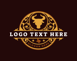 Usa - Bull Farm Livestock logo design