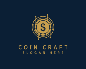 Coin - Dollar Coin Cryptocurrency logo design