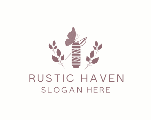 Rustic Sewing Thread logo design