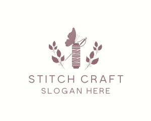 Sewing - Rustic Sewing Thread logo design