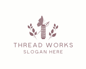 Thread - Rustic Sewing Thread logo design