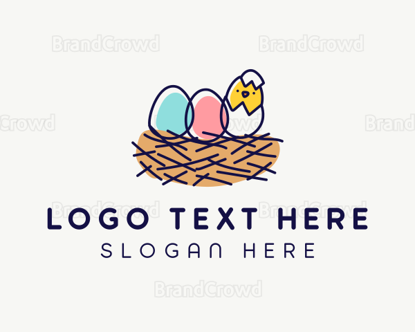 Cute Chick Egg Logo