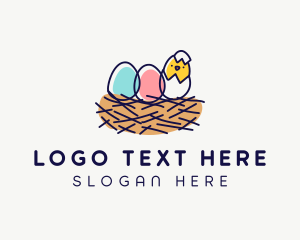 Cute Chick Egg  Logo