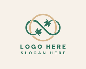 Cannabis Leaf Letter O Logo
