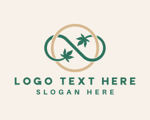 Cannabis Leaf Letter O Logo