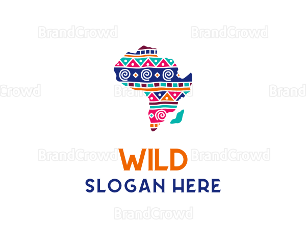 Africa Map Pattern Logo