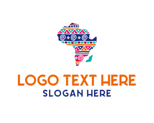 Pattern - Africa Map Pattern logo design