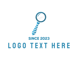 Magnify - Necktie Magnifying Glass logo design