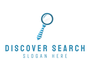 Necktie Magnifying Glass logo design