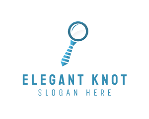 Necktie Magnifying Glass logo design