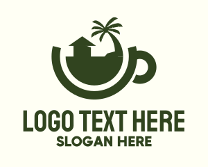 Residential - Tropical Residence Teacup logo design