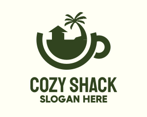 Shack - Tropical Residence Teacup logo design