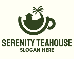 Tropical Residence Teacup logo design