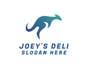 Joey - Hopping Aussie Kangaroo logo design