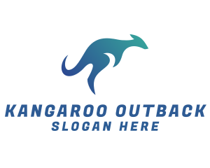 Australian - Hopping Aussie Kangaroo logo design