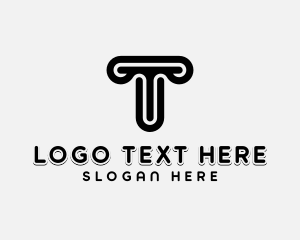 Letter T - Corporate Pillar Letter T logo design