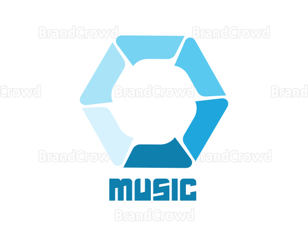 Generic Blue Hexagon Logo