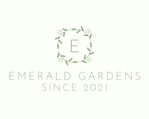 Garden Vine Wreath logo design