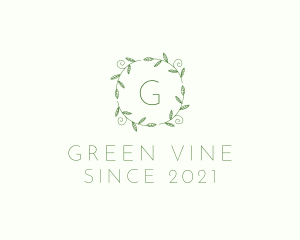 Garden Vine Wreath logo design