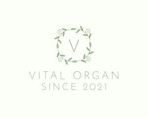 Garden Vine Wreath logo design